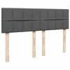 vidaXL Sommier &agrave; lattes de lit avec matelas Gris fonc&eacute; 140x200cm Tissu