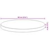 vidaXL Dessus de table rond &Oslash;60x4 cm bois massif d'acacia