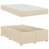vidaXL Cadre de lit avec matelas Cr&egrave;me 120 x 190 cm tissu