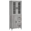 vidaXL Buffet haut Sonoma gris 69,5x34x180 cm Bois d'ing&eacute;nierie