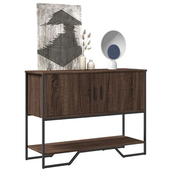 vidaXL Table console chêne marron 100x35x74,5 cm bois d'ingénierie