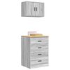 vidaXL Armoires de garage 2 pcs sonoma gris bois d'ing&eacute;nierie