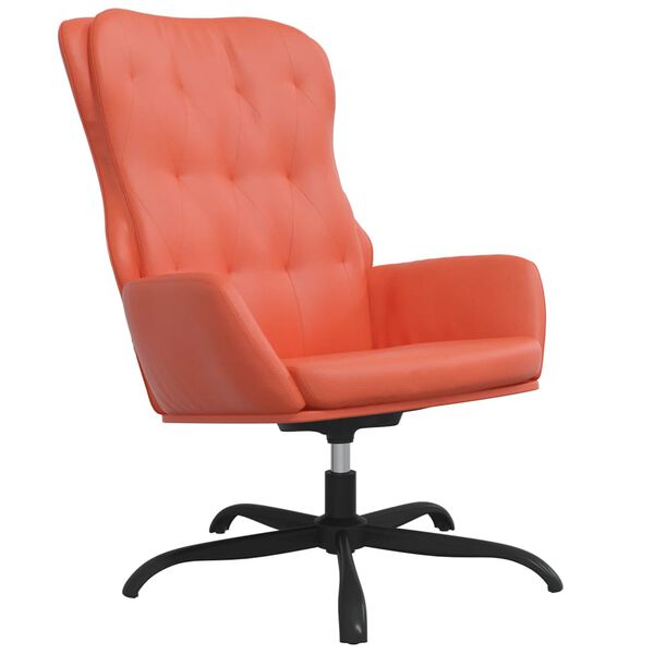 vidaXL Chaise de relaxation avec repose-pied Rouge Similicuir