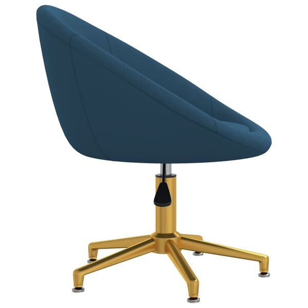 vidaXL Chaises &agrave; manger lot de 4 Bleu Velours