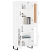 vidaXL Buffet haut Blanc 69,5x34x180 cm Bois d'ing&eacute;nierie