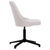 vidaXL Chaise pivotante de bureau Cr&egrave;me Tissu