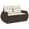 vidaXL Salon de jardin avec coussins 6 pcs marron résine tressée