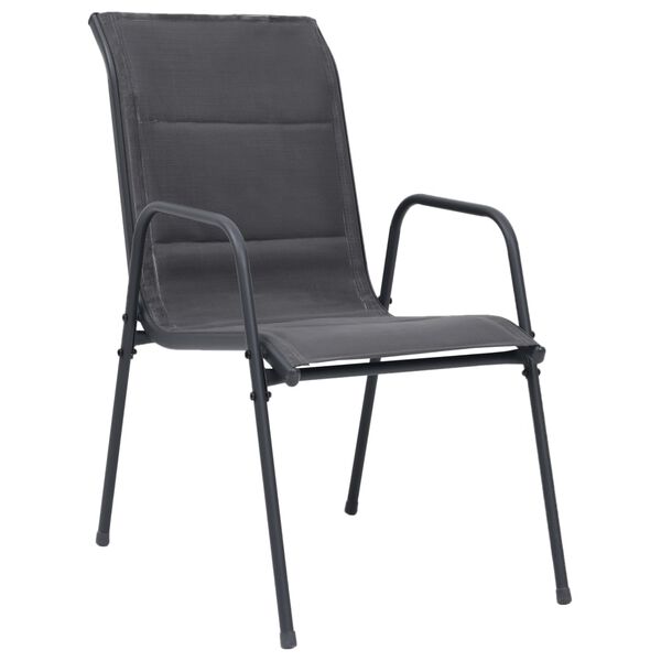 vidaXL Ensemble &agrave; manger d'ext&eacute;rieur 5 pcs Acier Anthracite