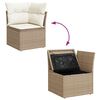 vidaXL Ensemble de canap&eacute; de jardin 7 pcs Beige et cr&egrave;me polyrotin