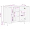 vidaXL Buffet 90x33,5x75 cm bois massif de manguier
