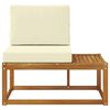 vidaXL Canap&eacute; d'ext&eacute;rieur en bout avec coussin Naturel 91 x 63 x 73 cm