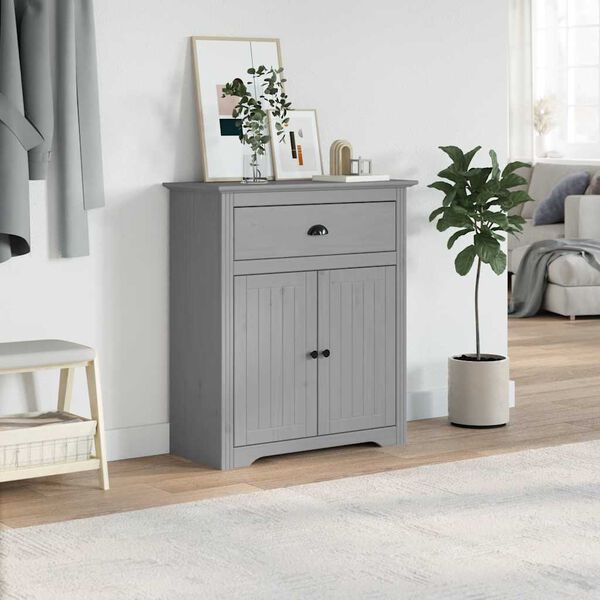 vidaXL Armoire de couloir BODO gris 80x35x90 cm