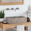 vidaXL Lavabo 45x30x12 cm marbre gris brillant