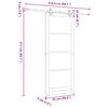 vidaXL Porte coulissante ORKDAL Blanc 93 x 232 cm Pin massif