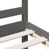 vidaXL Cadre de lit sans matelas gris 200x200 cm bois massif