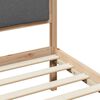 vidaXL Cadre de lit avec t&ecirc;te de lit Gris fonc&eacute; 200 x 200 cm tissu