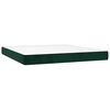 vidaXL Sommier &agrave; lattes de lit et matelas et LED Vert fonc&eacute; 180x200 cm