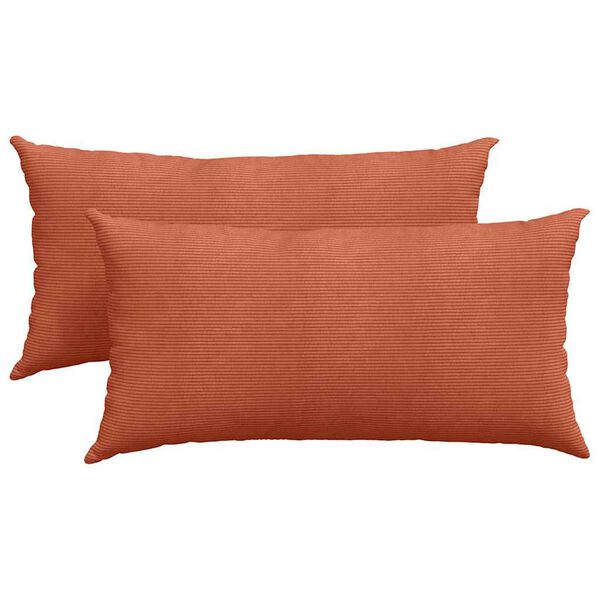 vidaXL Coussins de canap&eacute; 2 pcs Rouge orange 80 x 40 cm