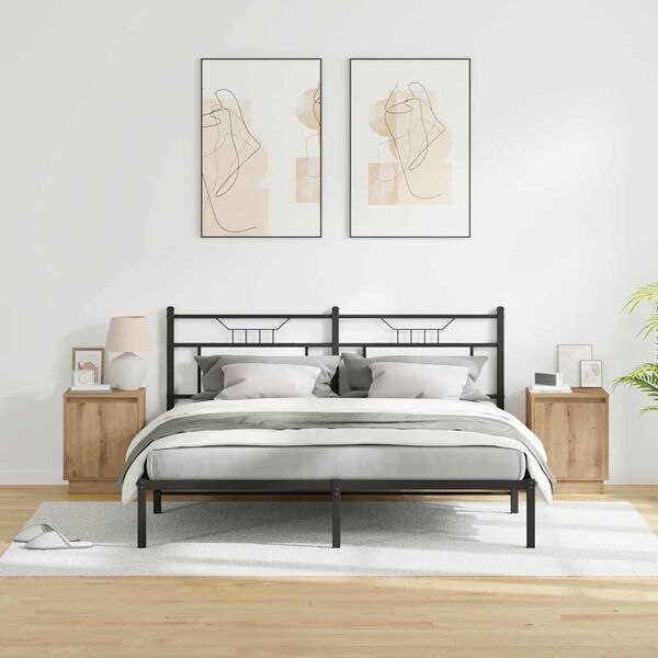 vidaXL Cabinet de chevet 2 pcs Ch&ecirc;ne artisanal 39 x 34,5 x 50 cm