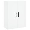 vidaXL Buffet haut Blanc 69,5x34x180 cm Bois d'ing&eacute;nierie