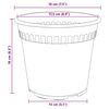 vidaXL Pots de plantes 6 pcs Noir &Oslash; 19 x 16 cm Plastique