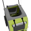 vidaXL Remorque de v&eacute;lo pour animaux vert et gris 124,5 x 63,5 x 53 cm