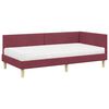 vidaXL Cadre de lit d'angle avec matelas Autre 2 pcs Gris tissu
