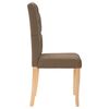vidaXL Chaises &agrave; manger lot de 2 marron tissu