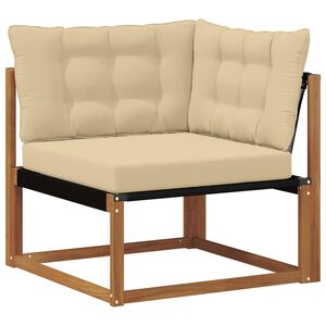 vidaXL Canap&eacute; d'angle ext&eacute;rieur Bois d'Acacia Massif Naturel