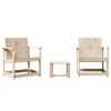 vidaXL Salon de jardin 3 pcs bois massif de pin