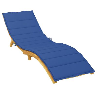 vidaXL Coussin de chaise longue bleu royal 200x70x3 cm tissu oxford
