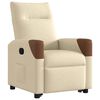 vidaXL Fauteuil inclinable Cr&egrave;me Tissu