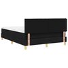 vidaXL Lit &agrave; ressort LED avec bandes LED Noir 160 x 200 cm tissu