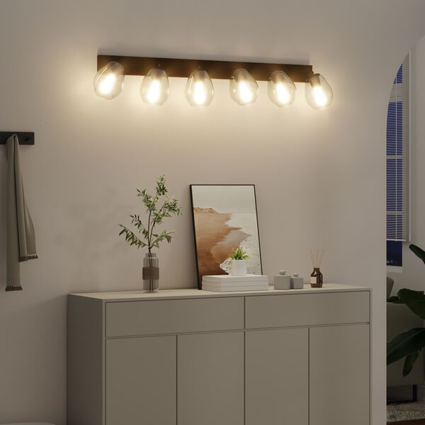 vidaXL Spot de plafond Noir 110.5 x 13 x 26 cm Verre et métal