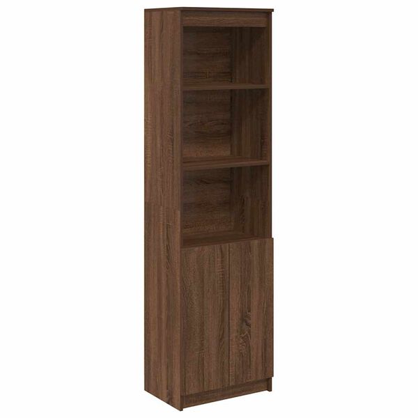 vidaXL Buffet haut ch&ecirc;ne marron 50x35x180 cm bois d'ing&eacute;nierie