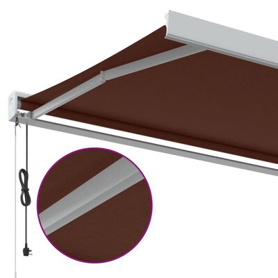 vidaXL Auvent rétractable automatique marron 400x300 cm