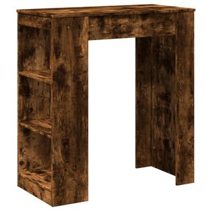 vidaXL Table de bar avec &eacute;tag&egrave;res ch&ecirc;ne fum&eacute; bois d'ing&eacute;nierie