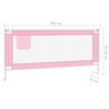 vidaXL Barri&egrave;re de s&eacute;curit&eacute; de lit d'enfant Rose 200x25 cm Tissu