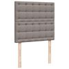 vidaXL Sommier &agrave; lattes de lit avec matelas Taupe 90x190 cm Tissu