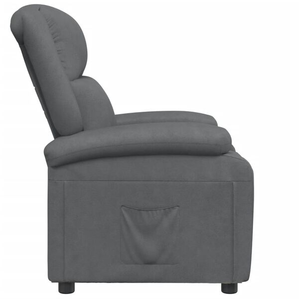vidaXL Fauteuil inclinable Gris Similicuir