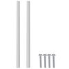 vidaXL Poign&eacute;e Uni 828 pcs Argent&eacute; 105.7 x 7.4 x 15.5 mm Aluminium