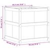vidaXL Jardini&egrave;re cire marron 70x70x70 cm bois de pin massif