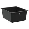 vidaXL &Eacute;vier Noir 370 x 460 mm 80% Quartz et 20% R&eacute;sine