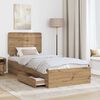 vidaXL Cadre de lit Ch&ecirc;ne artisanal 90 x 190 cm Bois d'ing&eacute;nierie