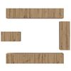 vidaXL Ensemble meuble TV 8 pcs Ch&ecirc;ne artisanal Bois d'ing&eacute;nierie