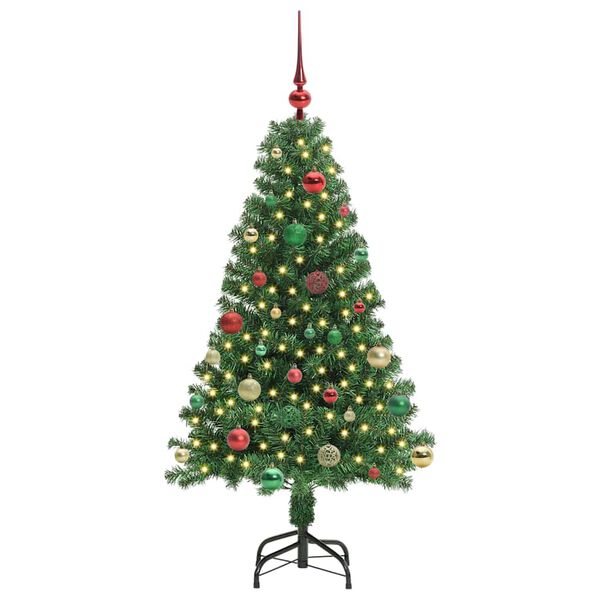 vidaXL Sapin de No&euml;l artificiel Vert 150 cm PVC, Acier et Plastique