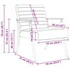 vidaXL fauteuil Noir 59 x 75 x 78 cm tissu