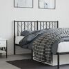 vidaXL T&ecirc;te de lit m&eacute;tal noir 140 cm