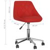 vidaXL Chaise pivotante &agrave; d&icirc;ner Rouge bordeaux Similicuir