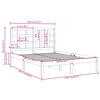 vidaXL Cadre de lit sans matelas blanc 150x200 cm bois massif